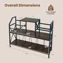 Record Player Stand with Power Outlets & Vinyl Storage by DirectDeals