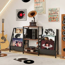 Record Player Stand for up to 200 Albums Turntable Display Stand with 3 Shelves by LJGDeals