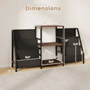 Record Player Stand for up to 200 Albums Turntable Display Stand with 3 Shelves by LJGDeals
