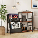 Record Player Stand for up to 200 Albums Turntable Display Stand with 3 Shelves by LJGDeals