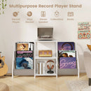 Record Player Stand for up to 200 Albums Turntable Display Stand with 3 Shelves by LJGDeals