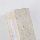 Rectangle Fini Travertine Wall Lamp