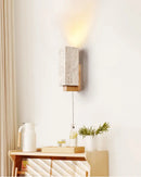 Rectangle Travertine Terra Form Wall Sconce
