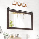 Rectangle Barn Door Style Wall Mounted Mirror with Solid Wood Frame by LJGDeals