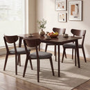 Rectangle Dining Table for 4-6 People 47" Kitchen Table-Walnut by LJGDeals