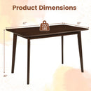 Rectangle Dining Table for 4-6 People 47" Kitchen Table-Walnut