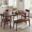 Rectangle Dining Table for 4-6 People 47" Kitchen Table-Walnut by LJGDeals