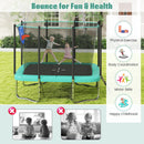 Rectangle Outdoor Trampoline 10 x 8 FT Heavy-Duty Trampoline with Basketball Hoop