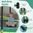 Rectangle Outdoor Trampoline 10 x 8 FT Heavy-Duty Trampoline with Basketball Hoop by LJGDeals