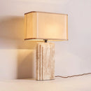 Rectangular Arco Travertine Table Lamp