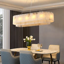 Rectangular Linear Alabaster Chandelier