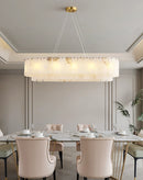 Rectangular Linear Alabaster Chandelier