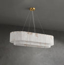 Rectangular Linear Alabaster Chandelier
