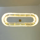 Rectangular Linear Alabaster Chandelier