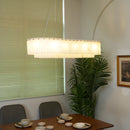 Rectangular Linear Alabaster Chandelier