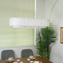 Rectangular Linear Alabaster Chandelier