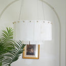 Rectangular Linear Alabaster Chandelier