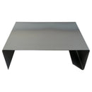 Rectangular Metal Coffee Table with storage Heavy Duty Raw Steel (D)24" (W)36" (H)12" top angle view