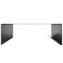 Rectangular Metal Coffee Table with storage Heavy Duty Raw Steel (D)24" (W)36" (H)12" side view