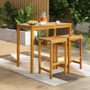 Rectangular Indoor and Outdoor Bar Height Table for Garden by LJGDeals