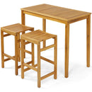 Rectangular Indoor and Outdoor Bar Height Table for Garden by LJGDeals