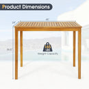 Rectangular Indoor and Outdoor Bar Height Table for Garden by LJGDeals