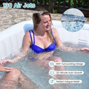 Rectangular Blowup Pool Hottub with 130 Air Jets for 4-6 Person-Black by LJGDeals
