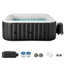 Rectangular Blowup Pool Hottub with 130 Air Jets for 4-6 Person-Black by LJGDeals