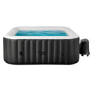 Rectangular Blowup Pool Hottub with 130 Air Jets for 4-6 Person-Black by LJGDeals