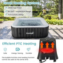 Rectangular Blowup Pool Hottub with 130 Air Jets for 4-6 Person-Black by LJGDeals