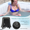 Rectangular Blowup Pool Hottub with 130 Air Jets for 4-6 Person-Black by LJGDeals