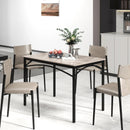 Rectangular Modern Sintered Stone Dining Table for 4 People-Grey by LJGDeals