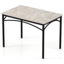 Rectangular Modern Sintered Stone Dining Table for 4 People-Grey by LJGDeals