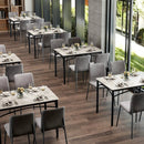 Rectangular Modern Sintered Stone Dining Table for 4 People-Grey by LJGDeals