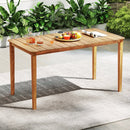 Rectangular Outdoor Dining Table Acacia Wood for 4-6 People by DirectDeals