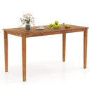 Rectangular Outdoor Dining Table Acacia Wood for 4-6 People by LJGDeals