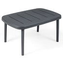 Rectangular Patio Storage Side Table with Aluminum Alloy Rods for Poolside by DirectDeals