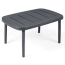 Rectangular Patio Storage Side Table with Aluminum Alloy Rods for Poolside by LJGDeals