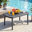 Rectangular Patio Storage Side Table with Aluminum Alloy Rods for Poolside by LJGDeals