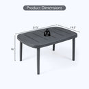 Rectangular Patio Storage Side Table with Aluminum Alloy Rods for Poolside by DirectDeals
