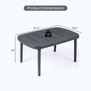 Rectangular Patio Storage Side Table with Aluminum Alloy Rods for Poolside by LJGDeals
