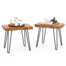 Rectangular Reclaimed Recycled Indonesia Teak Wood End Table by LJGDeals