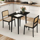 Rectangular Wooden Dining Table for 2-4 34 Inch Farmhouse Solid Wood Kitchen Table by LJGDeals
