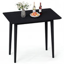 Rectangular Wooden Dining Table for 2-4 34 Inch Farmhouse Solid Wood Kitchen Table by LJGDeals
