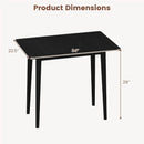 Rectangular Wooden Dining Table for 2-4 34 Inch Farmhouse Solid Wood Kitchen Table by LJGDeals