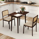 Rectangular Wooden Dining Table for 2-4 34 Inch Farmhouse Solid Wood Kitchen Table by LJGDeals