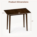 Rectangular Wooden Dining Table for 2-4 34 Inch Farmhouse Solid Wood Kitchen Table by LJGDeals