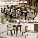 Rectangular Wooden Dining Table for 2-4 34 Inch Farmhouse Solid Wood Kitchen Table by LJGDeals
