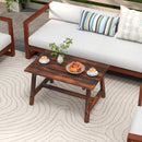 Solid Wood Patio Coffee Table with Slatted Tabletop by LJGDeals