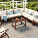 Solid Wood Patio Coffee Table with Slatted Tabletop by LJGDeals
